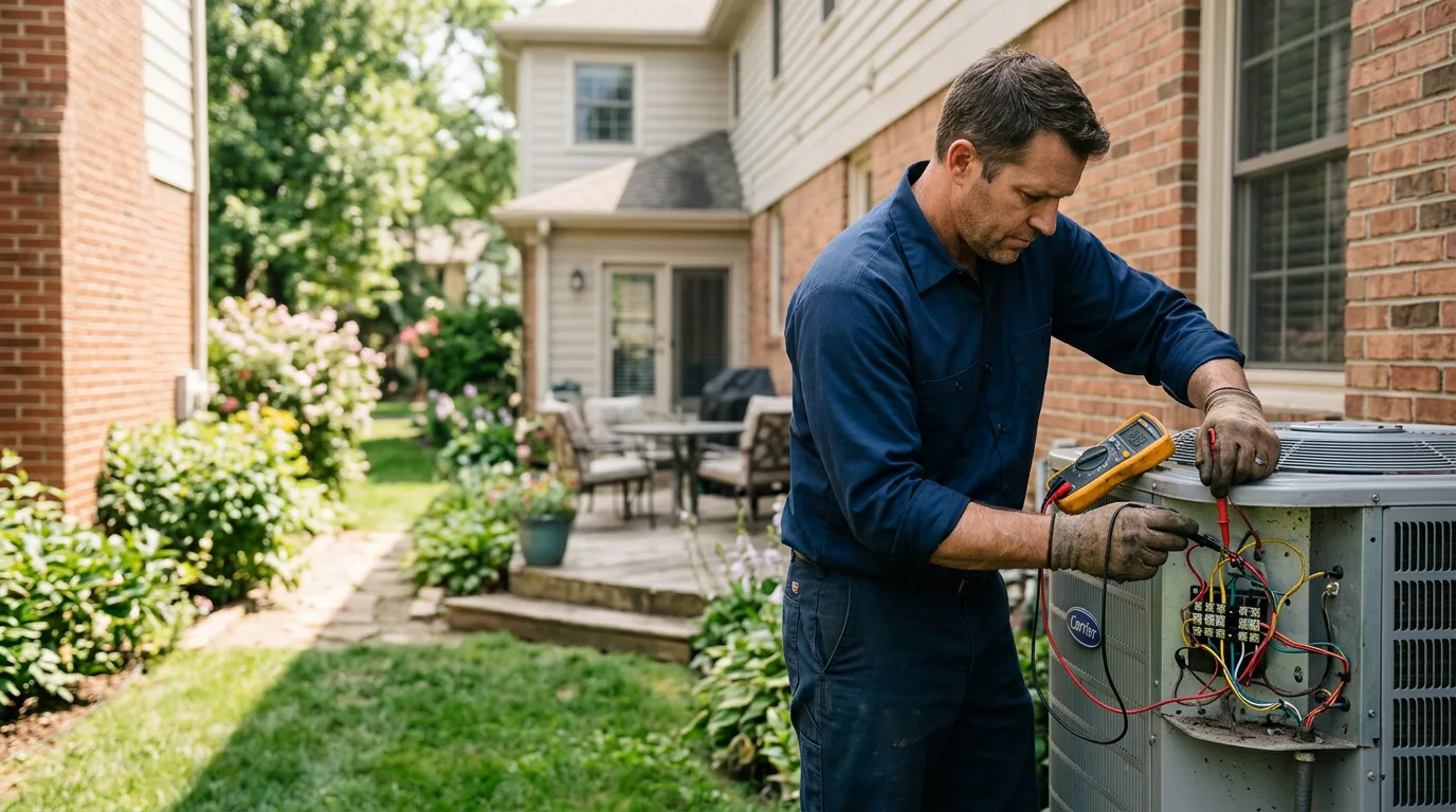 HVAC technician working near Bennington, KS